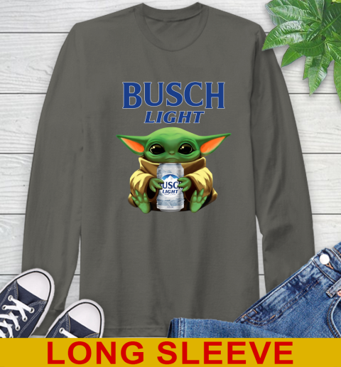 Star Wars Baby Yoda Hugs Busch Light Beer Shirt 65