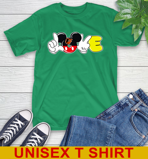 Baltimore Orioles MLB Baseball Love Mickey Disney Sports T-Shirt 7