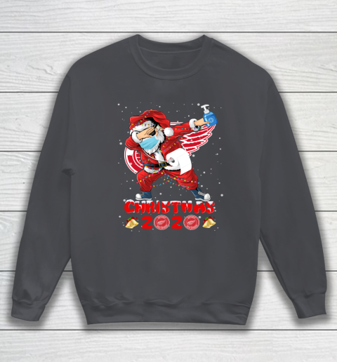 Detroit Red Wings Funny Santa Claus Dabbing Christmas 2020 NHL Sweatshirt 4
