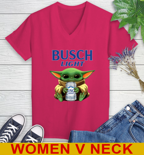 Star Wars Baby Yoda Hugs Busch Light Beer Shirt 86