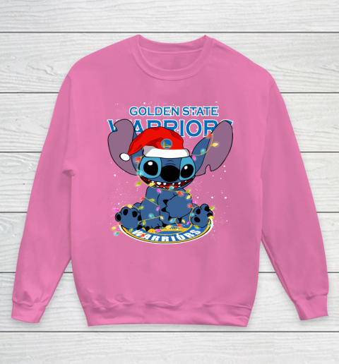 Golden State Warriors NBA noel stitch Basketball Christmas Youth Sweatshirt 3