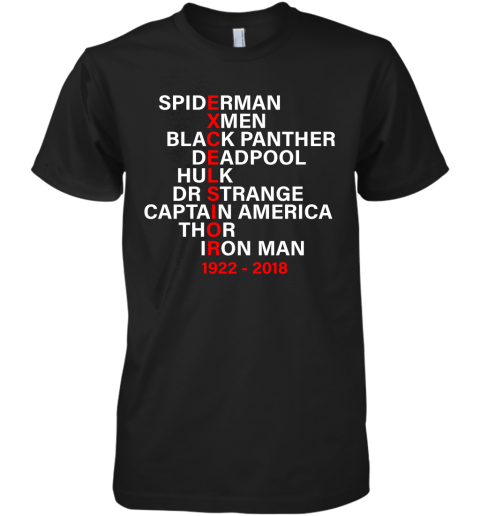uvwt marvel excelsior stan lee 1922 2018 shirts premium guys tee 5 front black