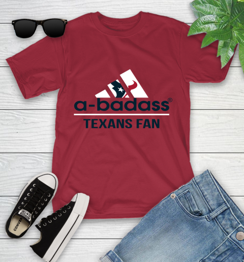 NFL A Badass Houston Texans Fan Adidas Football Sports Youth T-Shirt 14