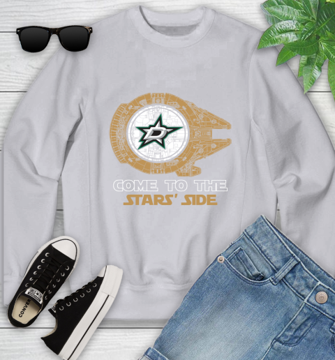 NHL Come To The Dallas Stars Wars Hockey Sports Youth Sweatshirt 3