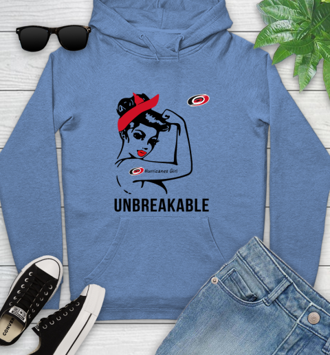 NHL Carolina Hurricanes Girl Unbreakable Hockey Sports Youth Hoodie 8