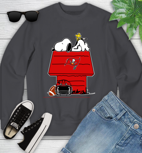 Tampa Bay Buccaneers NFL Football Snoopy Woodstock The Peanuts Movie Youth Sweatshirt 6