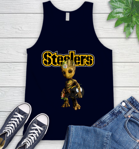 Pittsburgh Steelers NFL Football Groot Marvel Guardians Of The Galaxy Tank Top 3