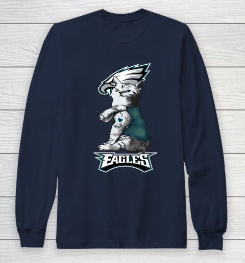 NFL Football My Cat Loves Philadelphia Eagles Long Sleeve T-Shirt 2