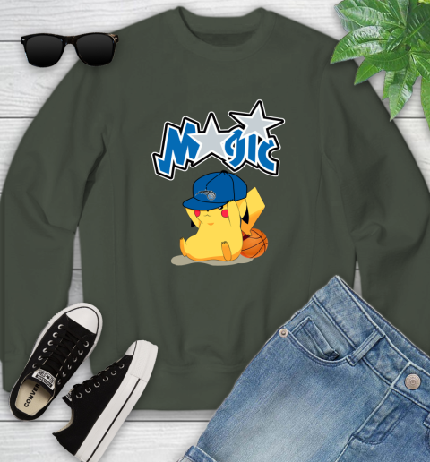 NBA Pikachu Basketball Sports Orlando Magic Youth Sweatshirt 10