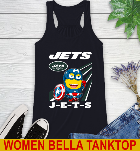 NFL Football New York Jets Captain America Marvel Avengers Minion Shirt Racerback Tank 8