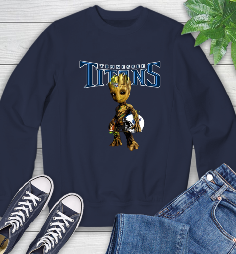 Tennessee Titans NFL Football Groot Marvel Guardians Of The Galaxy Sweatshirt 3