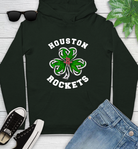 NBA Houston Rockets Three Leaf Clover St Patrick's Day Basketball Sports Youth Hoodie 14