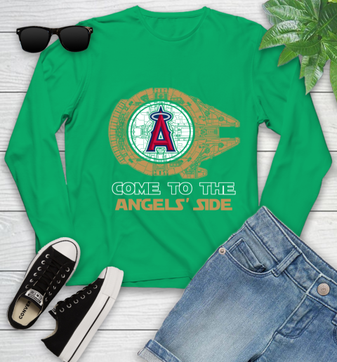 MLB Come To The Los Angeles Angels Side Star Wars Baseball Sports Youth Long Sleeve 7