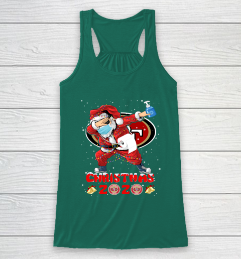 San Francisco 49ers Funny Santa Claus Dabbing Christmas 2020 NFL Racerback Tank 5