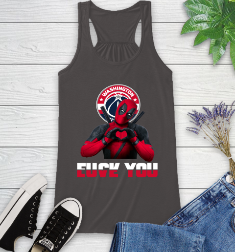 NBA Washington Wizards Deadpool Love You Fuck You Basketball Sports Racerback Tank 11