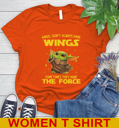 Baby Yoda Angel Don't Always Have Wings They Have The Force Shirt 87