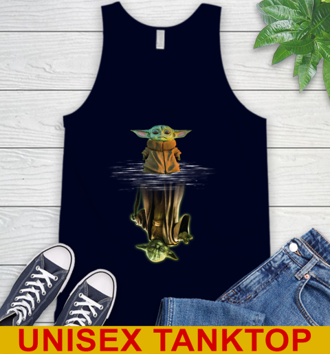 Mandalorian Baby Yoda star wars water reflection Tank Top 2