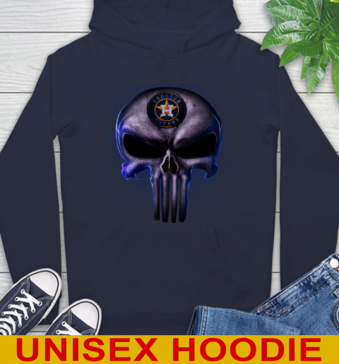 Houston Astros MLB Baseball Punisher Skull Sports Hoodie 3