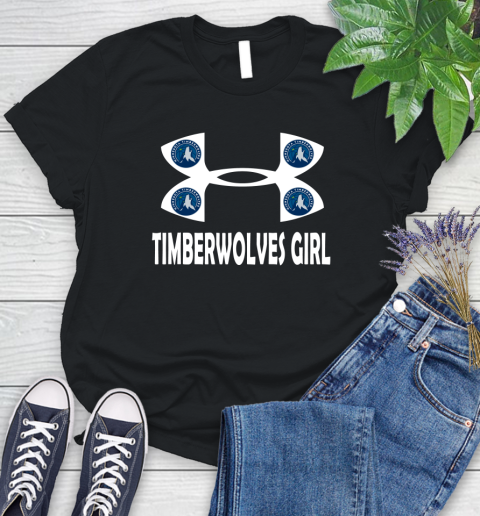 NBA Minnesota Timberwolves Girl Under Armour Basketball Sports Women's T-Shirt
