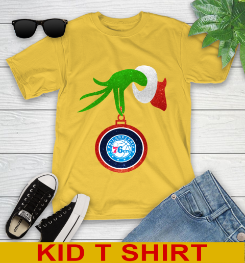 Philadelphia 76ers Grinch Merry Christmas NBA Basketball Youth T-Shirt 8