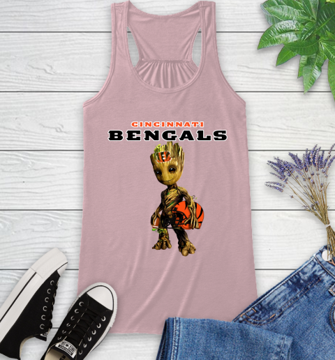 Cincinnati Bengals NFL Football Groot Marvel Guardians Of The Galaxy Racerback Tank 11