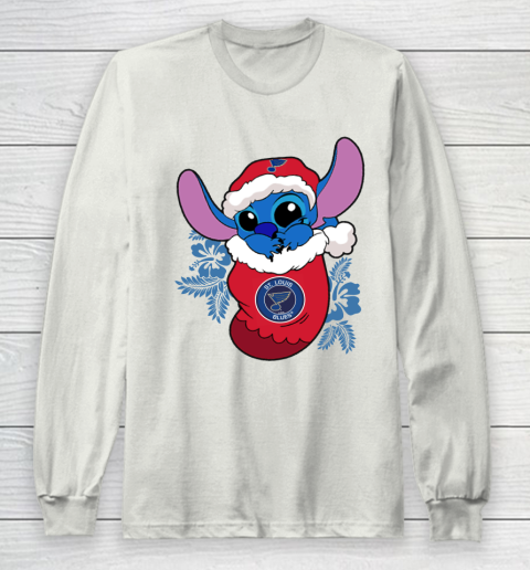 St.Louis Blues Christmas Stitch In The Sock Funny Disney NHL Long Sleeve T-Shirt 12