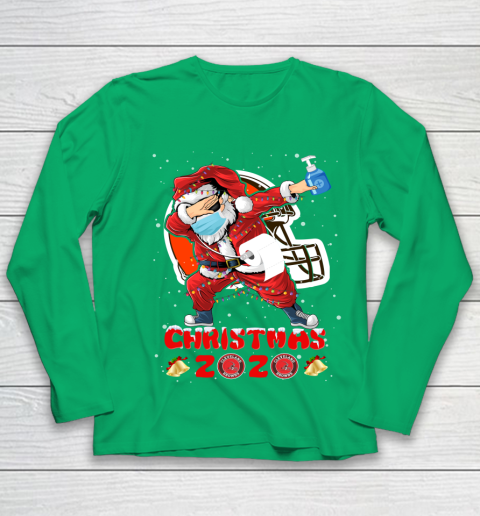 Cleveland Browns Funny Santa Claus Dabbing Christmas 2020 NFL Youth Long Sleeve 4