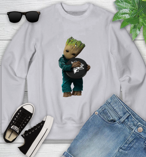 NHL Groot Guardians Of The Galaxy Hockey Sports Pittsburgh Penguins Youth Sweatshirt 4