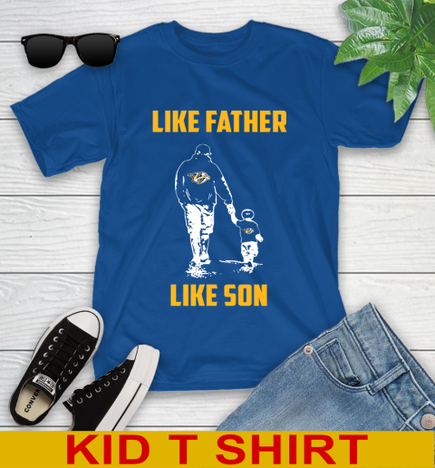 Nashville Predators NHL Hockey Like Father Like Son Sports Youth T-Shirt 10
