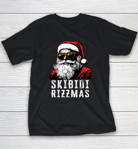 Skibidi Rizzmas Christmas Rizz Santa Claus Charisma Youth T-Shirt