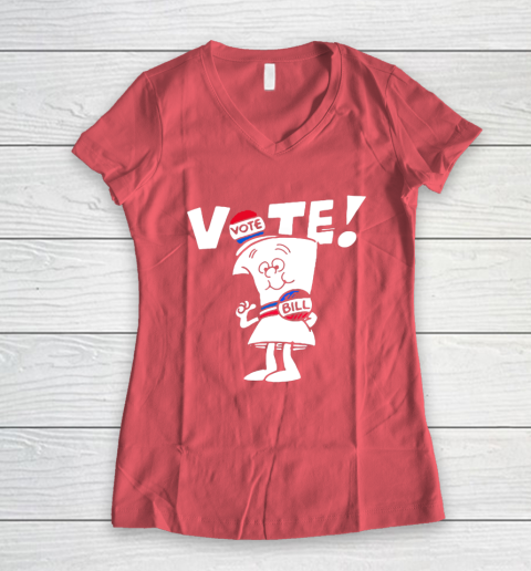Vote With Bill Women's V-Neck T-Shirt 4