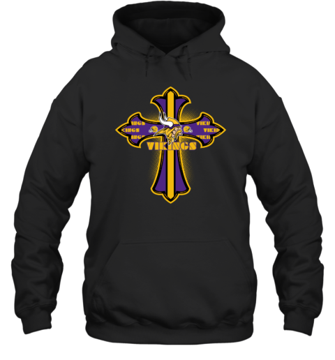 NFL Violet Crusader Cross Minnesota Vikings Hoodie NFL Violet Crusader Cross Minnesota Vikings Hoodie