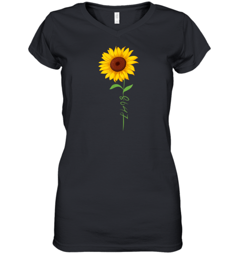 8647 Subtle Anti Trump 86 47 Floral Boho Women's V-Neck T-Shirt