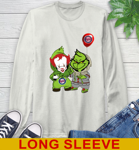 Baby Pennywise Grinch Christmas MLB Baseball Minnesota Twins Long Sleeve T-Shirt 12