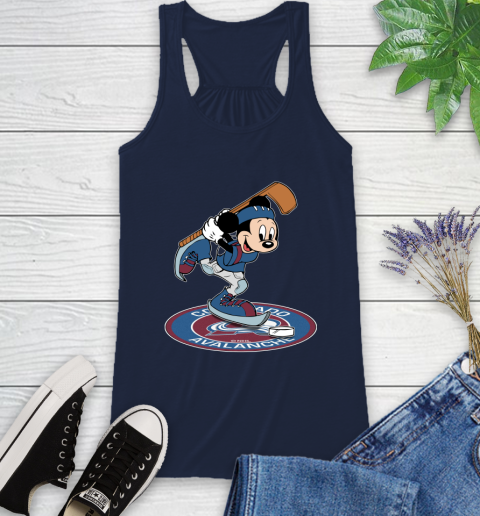 NHL Hockey Colorado Avalanche Cheerful Mickey Disney Shirt Racerback Tank 11