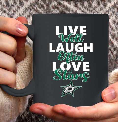 NHL Hockey Dallas Stars Live Well Laugh Often Love Shirt Ceramic Mug 15oz