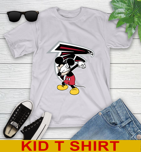 Atlanta Falcons NFL Football Dabbing Mickey Disney Sports Youth T-Shirt 5