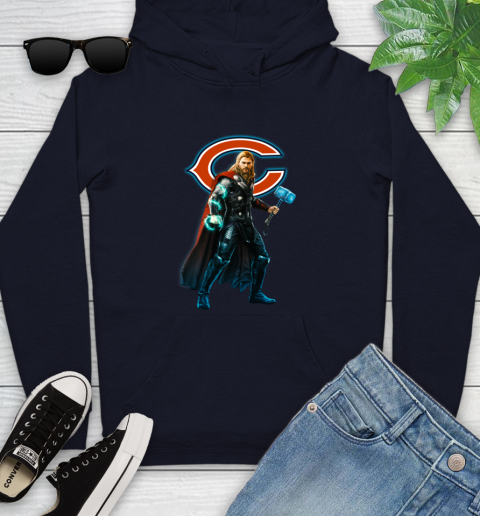 NFL Thor Avengers Endgame Football Chicago Bears Youth Hoodie 4