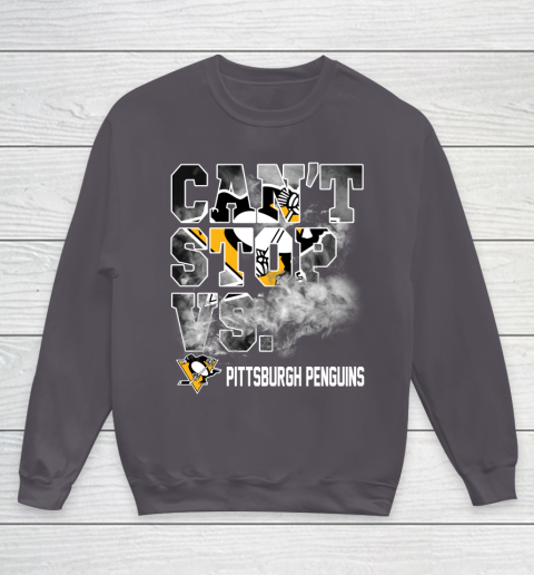 NHL Pittsburgh Penguins Hockey Can't Stop Vs Youth Sweatshirt 5