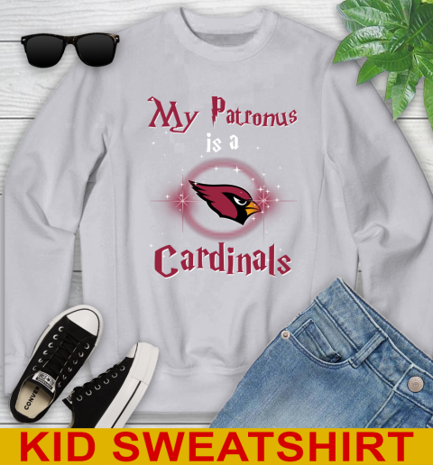 NFL Football Harry Potter My Patronus Is A Arizona Cardinals Youth Sweatshirt 3