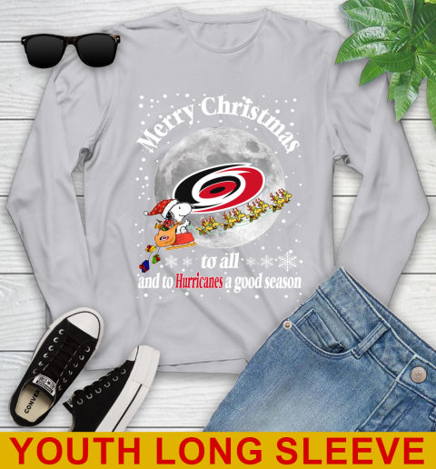 Carolina Hurricanes Merry Christmas To All And To Hurricanes A Good Season NHL Hockey Sports Youth Long Sleeve 5