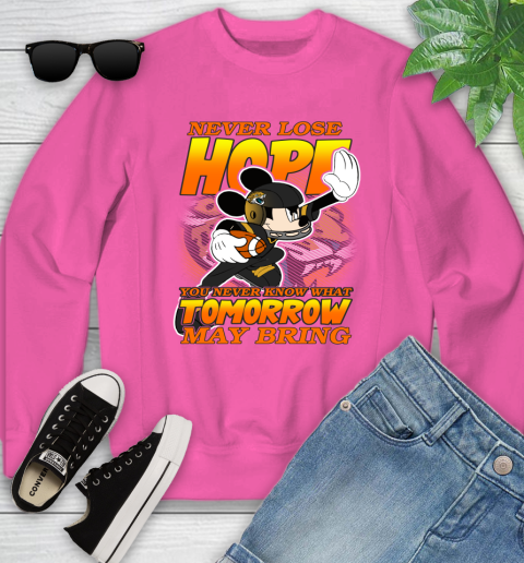 Jacksonville Jaguars NFL Football Mickey Disney Never Lose Hope Youth Sweatshirt 6