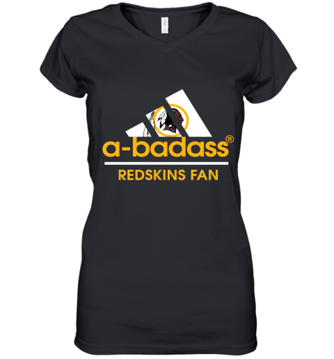A Badass Washington Redskins Mashup Adidas NFL Women's V-Neck T-Shirt