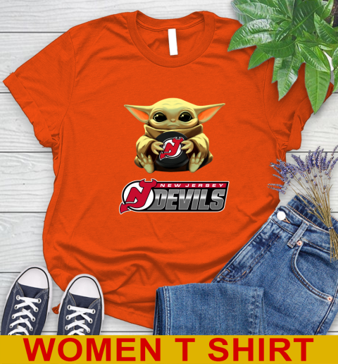 NHL Hockey New Jersey Devils Star Wars Baby Yoda Shirt 92