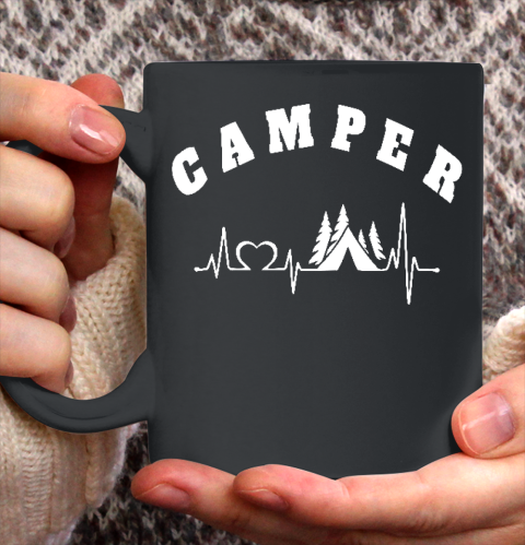 Heartbeat Camping Hobby Camper Ceramic Mug 11oz