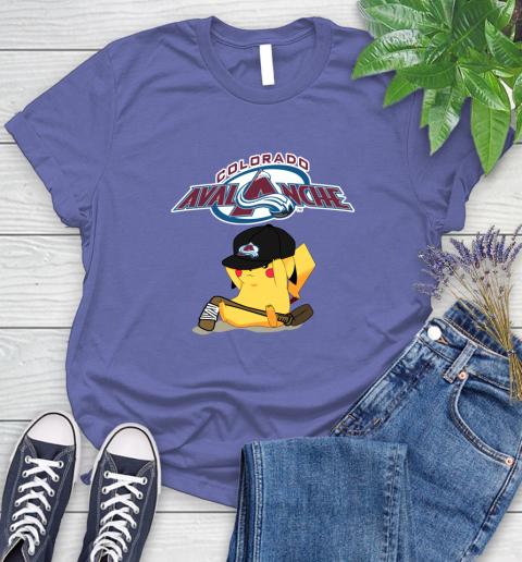 NHL Pikachu Hockey Sports Colorado Avalanche Women's T-Shirt 11