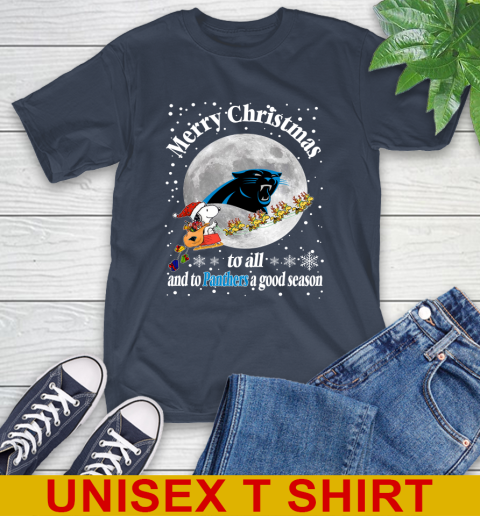 Carolina Panthers Merry Christmas To All And To Panthers A Good Season NFL Football Sports T-Shirt 3