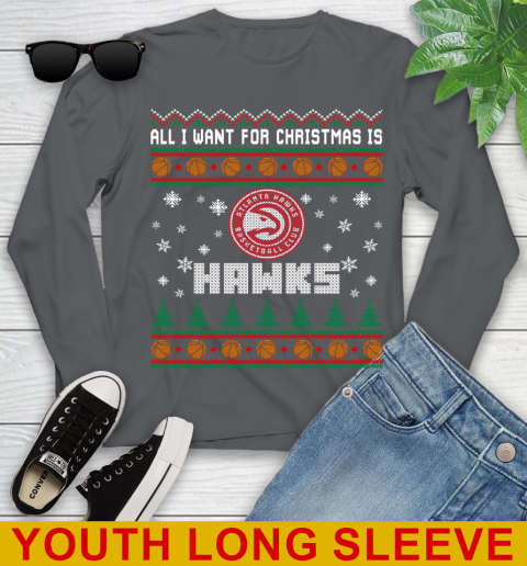 NBA All I Want For Christmas Is Atlanta Hawks Basketball Sports 125