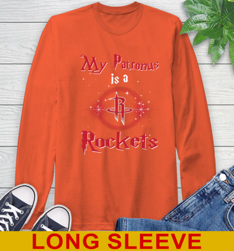 NBA Basketball Harry Potter My Patronus Is A Houston Rockets Long Sleeve T-Shirt 4