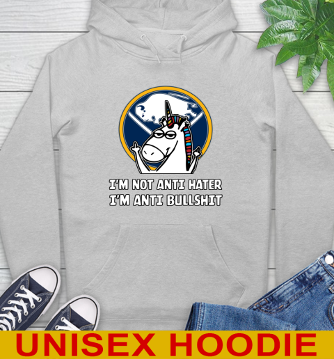 Buffalo Sabres NHL Hockey Unicorn I'm Not Anti Hater I'm Anti Bullshit Hoodie 6